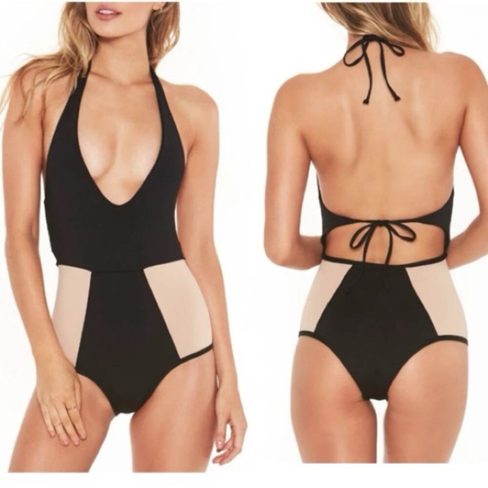 L Space Fireside Halter One-Piece Swimsuit size 10